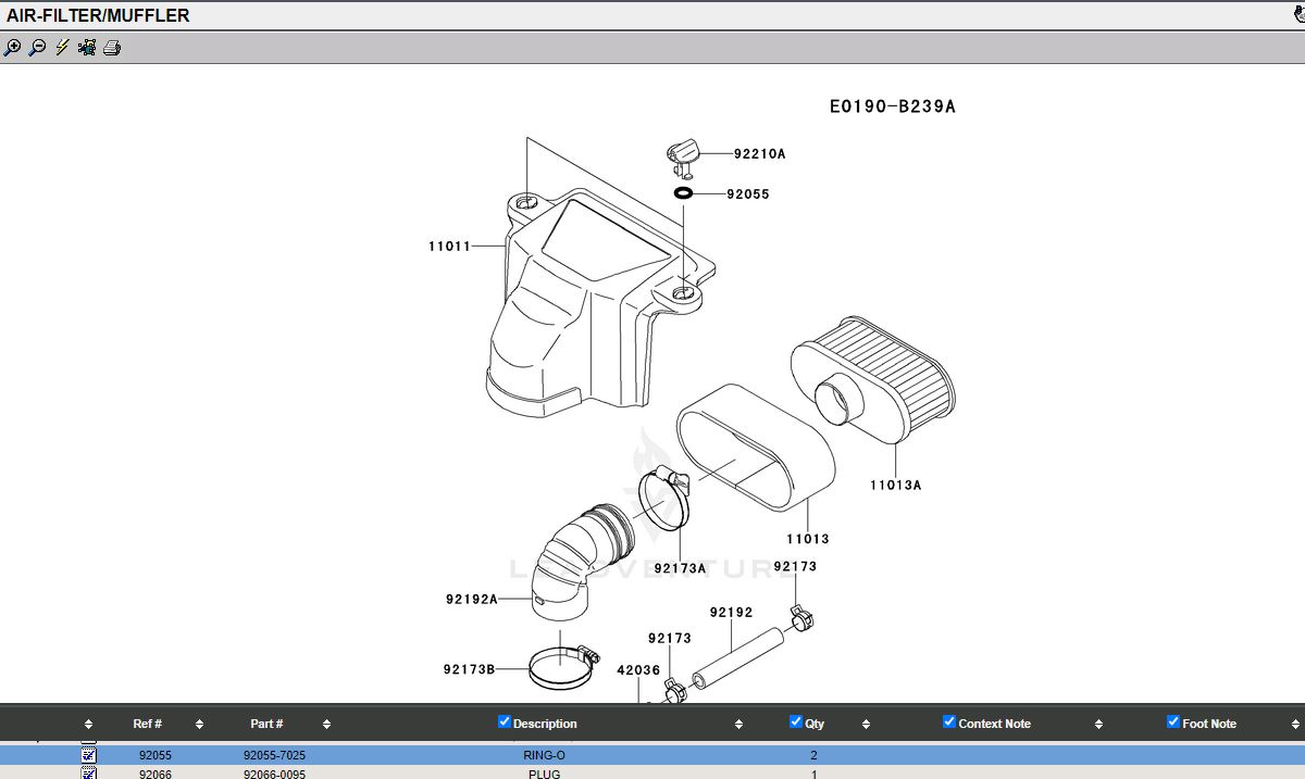 Genuine Kawasaki Head # 2 99999-0625 11008-1490 Complete FX751V FX801V FX850V - Image 5