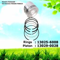 Genuine Kawasaki 13025-6008 13029-0028 Piston and Rings OS Oversize FD620D FD661D