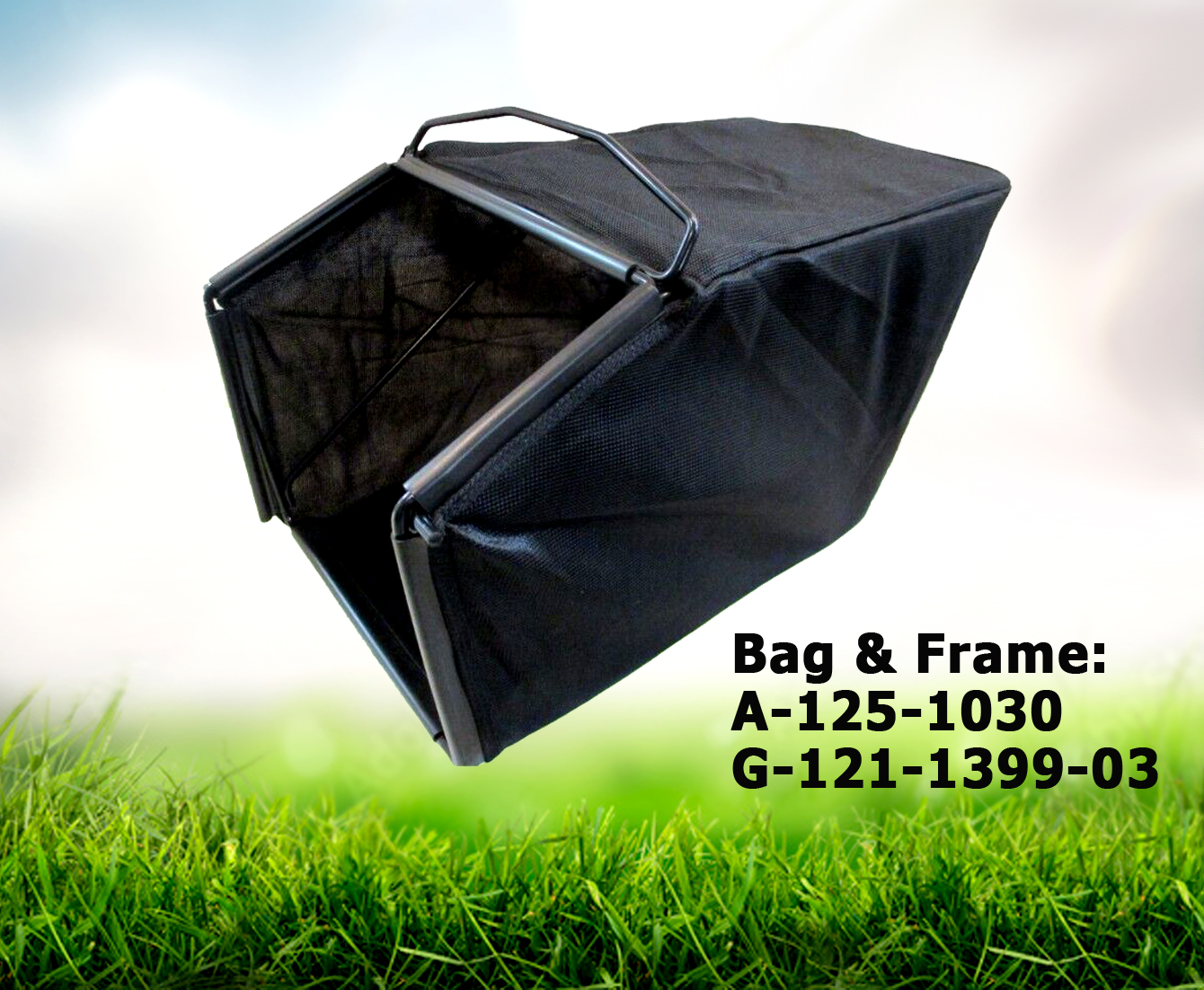 For Toro 125-1030 Grass Bag & 121-1399-03 Frame for Commercial Recycler 21"