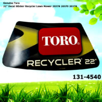 Genuine Toro 131-4540 22" Decal Sticker Recycler Lawn Mower 20378 20370 20378
