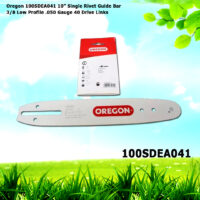 Oregon 100SDEA041 10” Single Rivet Guide Bar 3/8 Low Profile .050 Gauge 40 Drive Links
