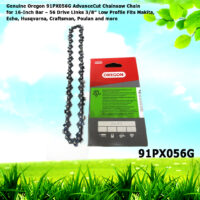 Genuine Oregon 91PX056G AdvanceCut Chainsaw Chain  for 16-Inch Bar – 56 Drive Links 3/8" Low Profile Fits Makita, Echo, Husqvarna, Craftsman, Poulan and more