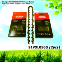 2 Oregon 91VXL056G 16” Chainsaw Blades 3/8” Low Profile 56 Drive Links 91VXL56