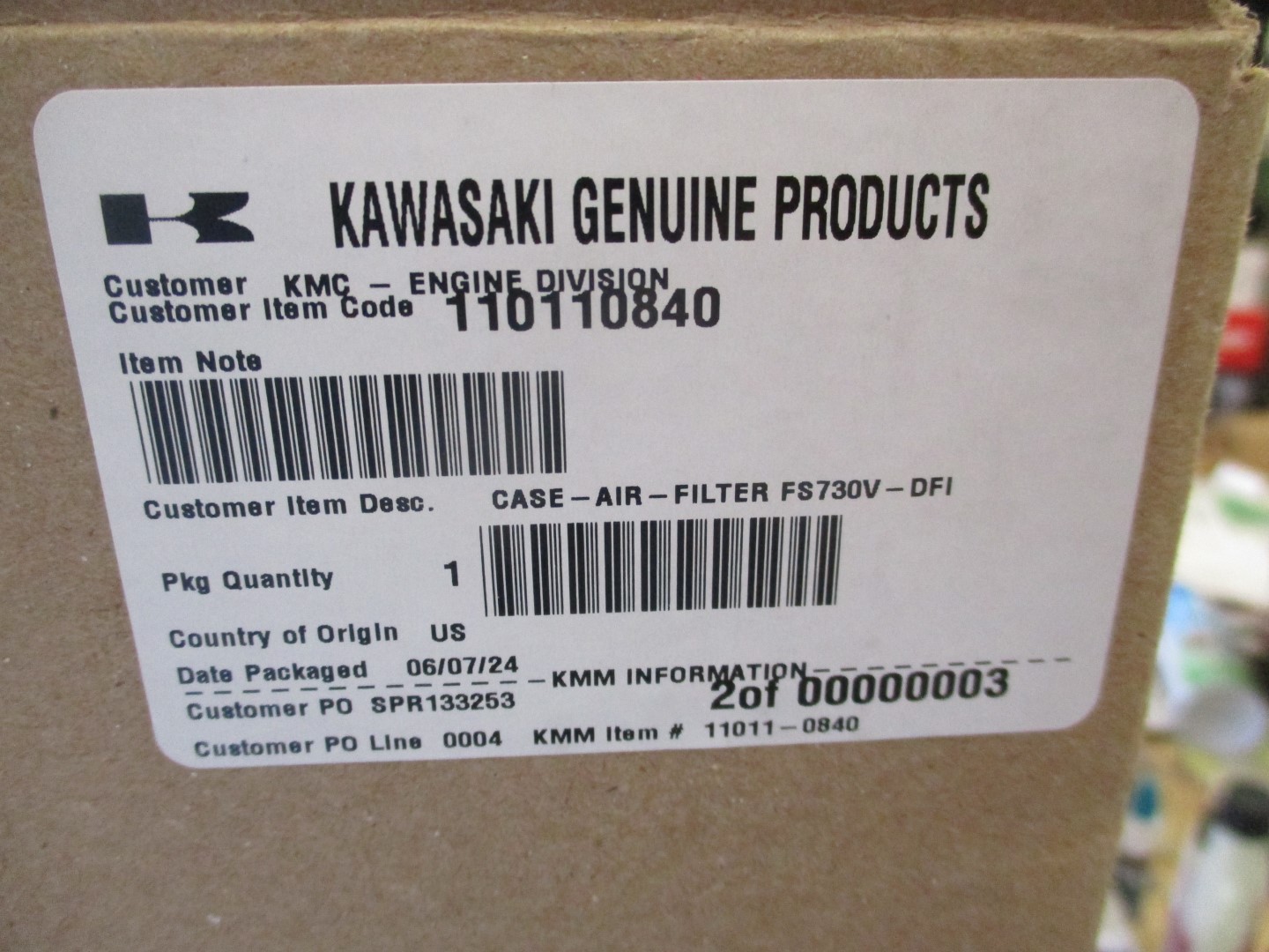 Genuine Kawasaki 11011-1713 11011-0840 Air Filter Cover for FS730V Nuts 92210-1730 O-Rings - Image 4