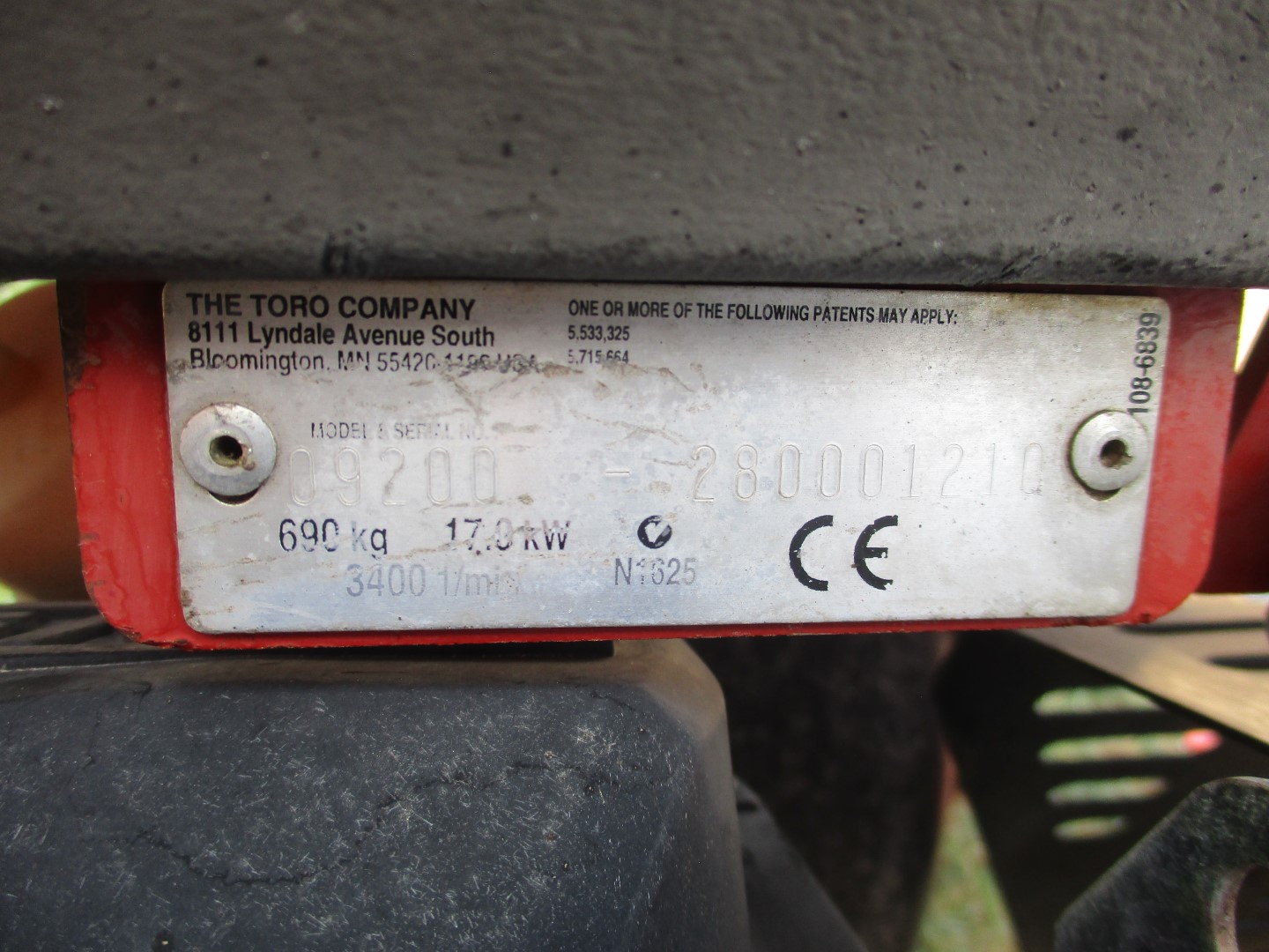 Toro 648 Pro Core Year 2008 Model 09200 Serial 280001210 - Image 2