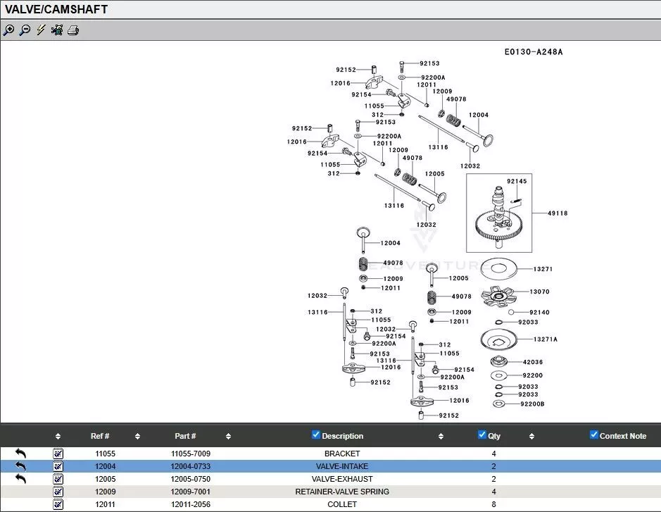 Genuine Kawasaki 12005-0777 Exhaust 12004-0733 Intake Valves Springs 49078-7002 - Image 4