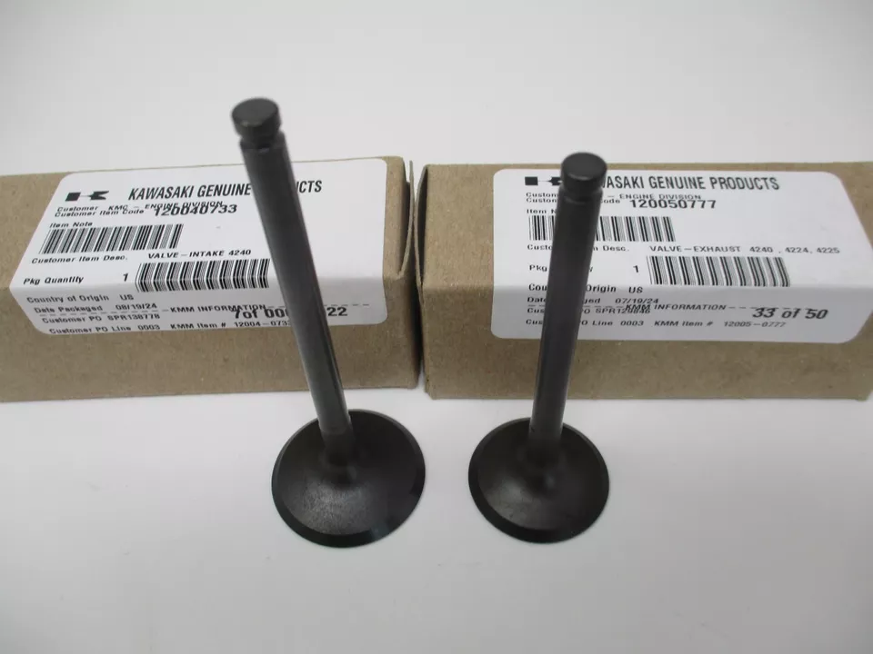 Genuine Kawasaki 12005-0777 Exhaust 12004-0733 Intake Valves - Image 2