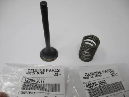 Genuine Kawasaki 12005-2077 Exhaust Valve & 49078-2060 Spring FC290V, FE290D, GEF00A, HF100A - Image 2