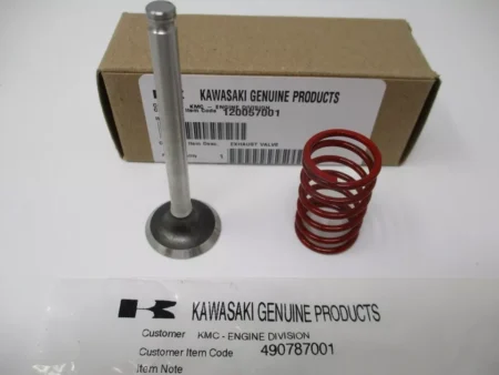 Genuine Kawasaki 12005-7001 Exhaust Valve & 49078-7001 Spring for FH451V FH500V - Image 2