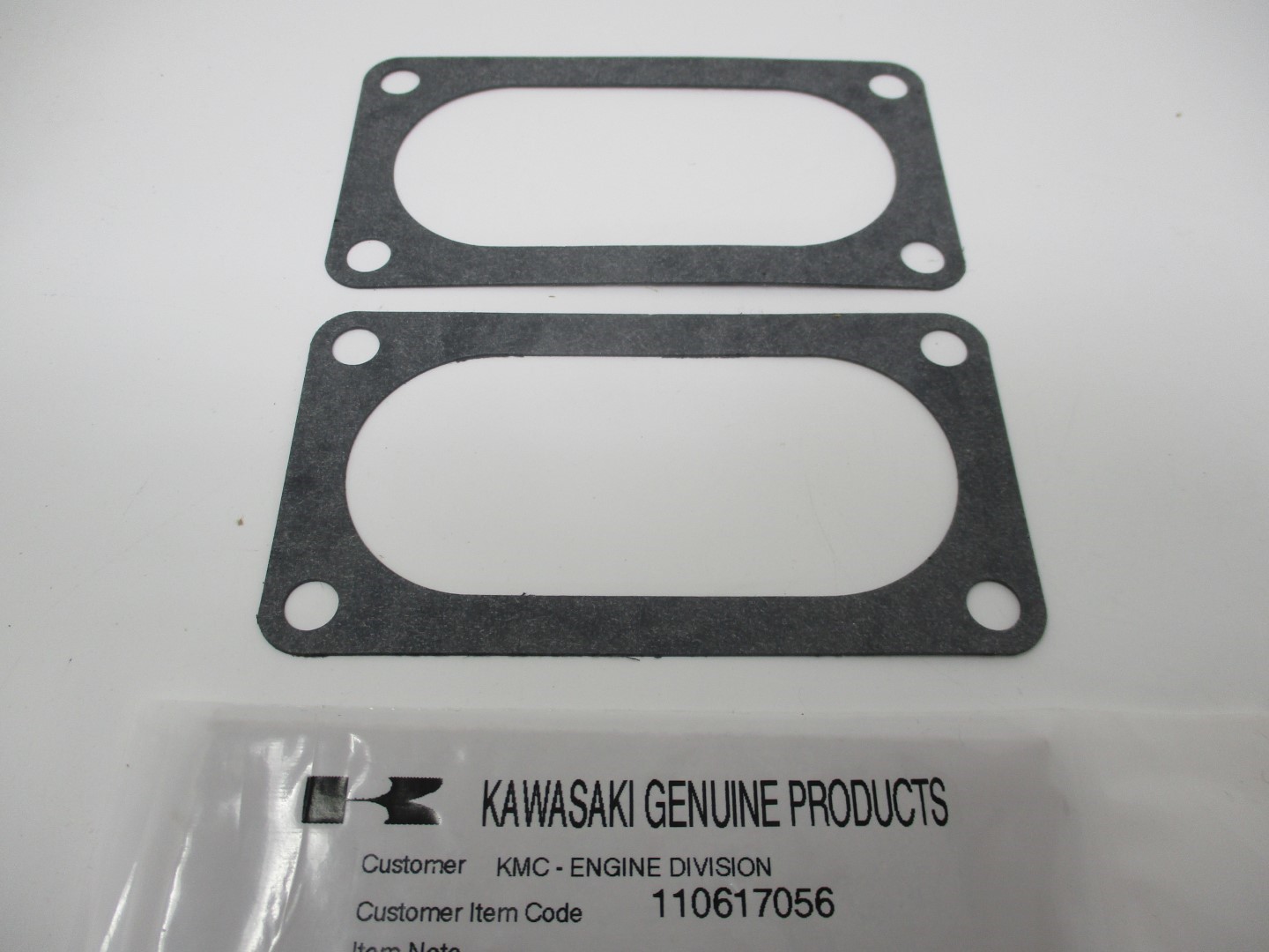 2 Genuine Kawasaki 11061-7056 Carburetor Intake Gasket FX921V FXT00V - Image 3