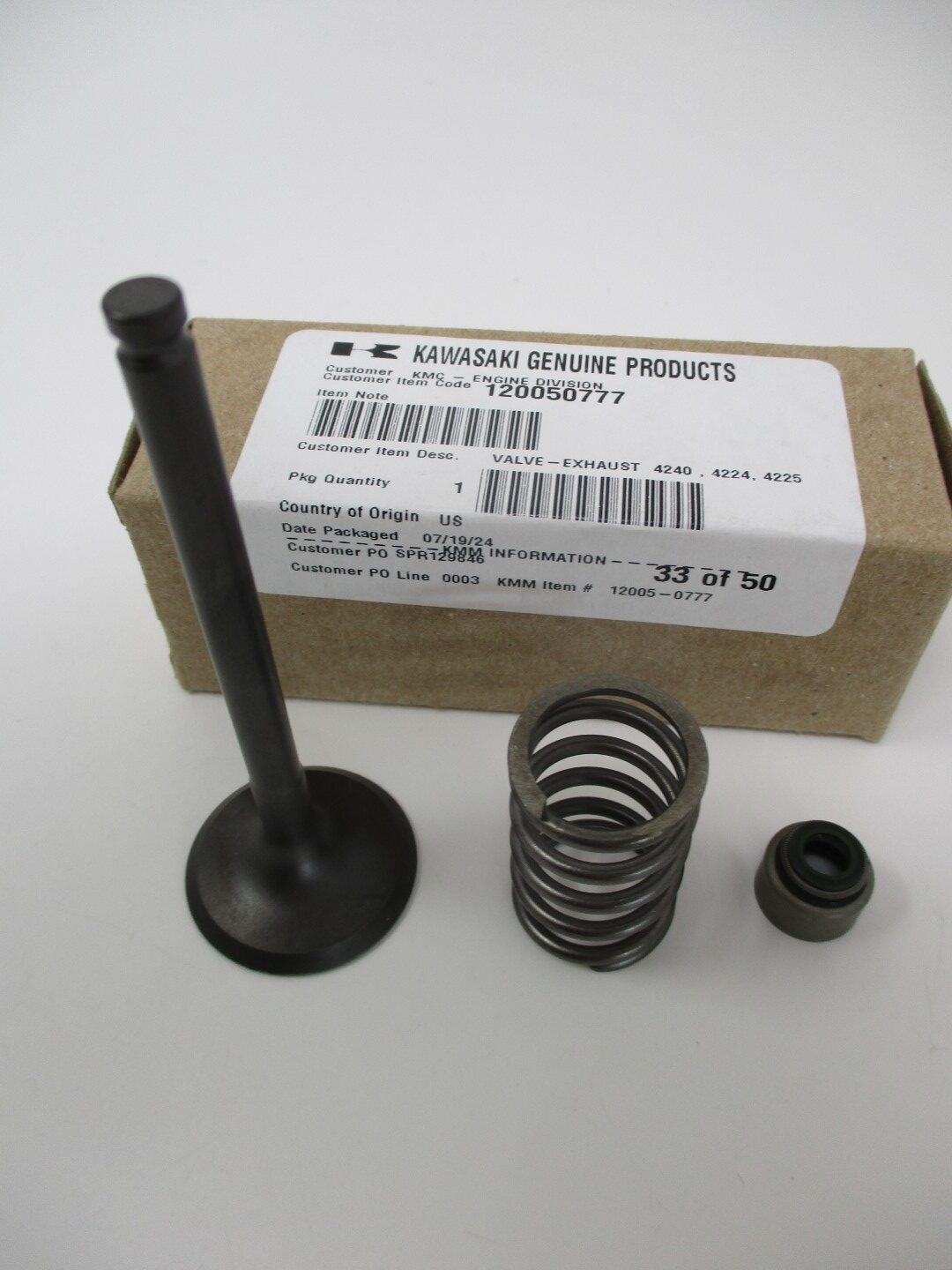 Genuine Kawasaki 12005-0777 Exhaust Valve Spring 49078-7002 Oil Seal 92049-0862 - Image 3