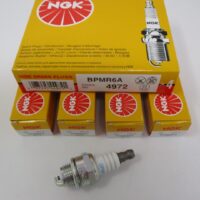 4 Genuine NGK 4972 BPMR6A Spark Plugs Superseded 7021 Lawn Mower Small Engine