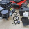Complete Toro Exmark TimeMaster upgrade kit with Kawasaki FJ180V commercial engine and all mounting hardware