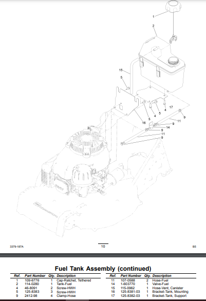 Genuine Toro Exmark 125-8382-03 & 125-8381-03 Support and Mounting Tank Bracket Commercial X Series - Image 6