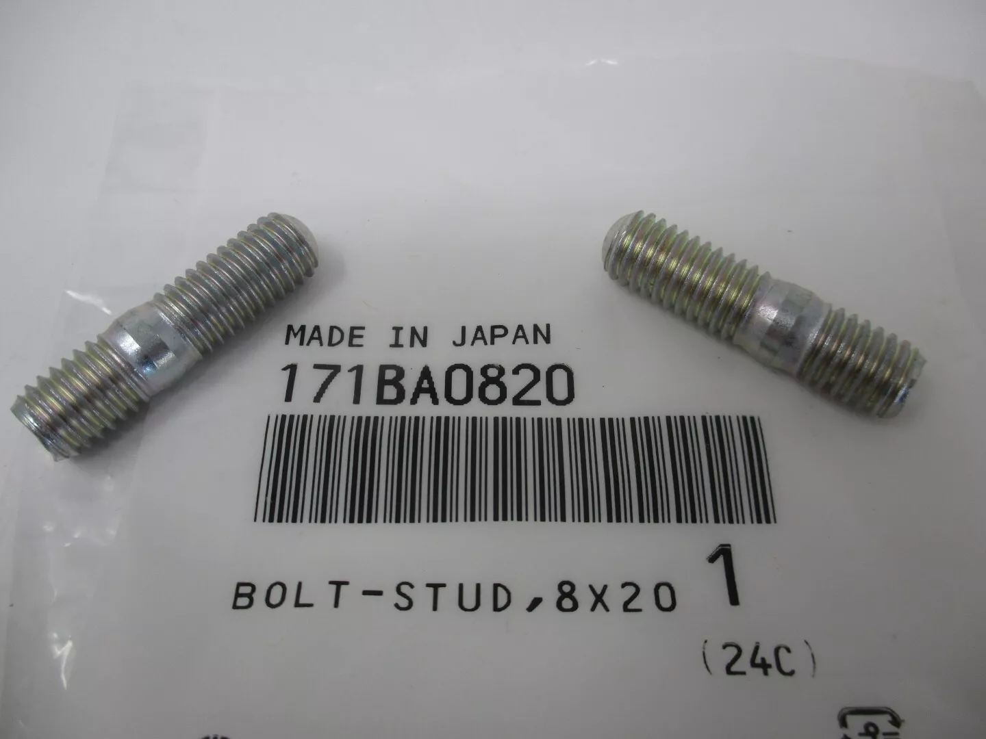 2 Genuine Kawasaki 172BA0820 Head Stud Bolt 8 X 20mm FE250D FE290D FE400D