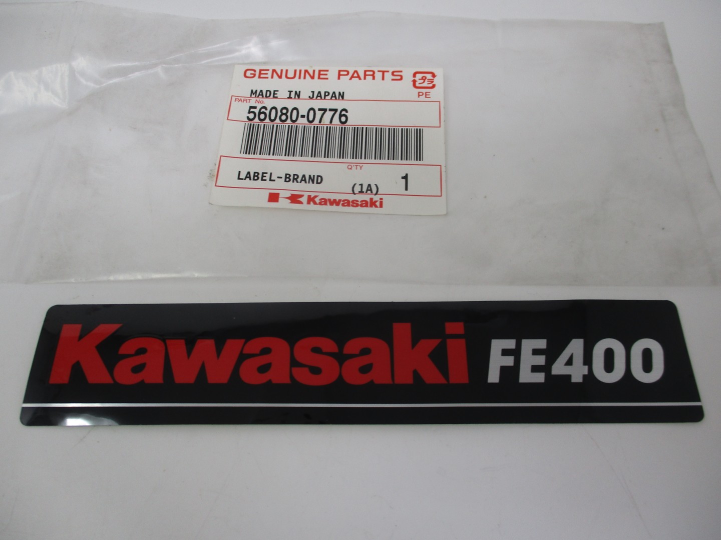 Genuine Kawasaki 56080-0776 FE400 Engine Decal Sticker - Image 2
