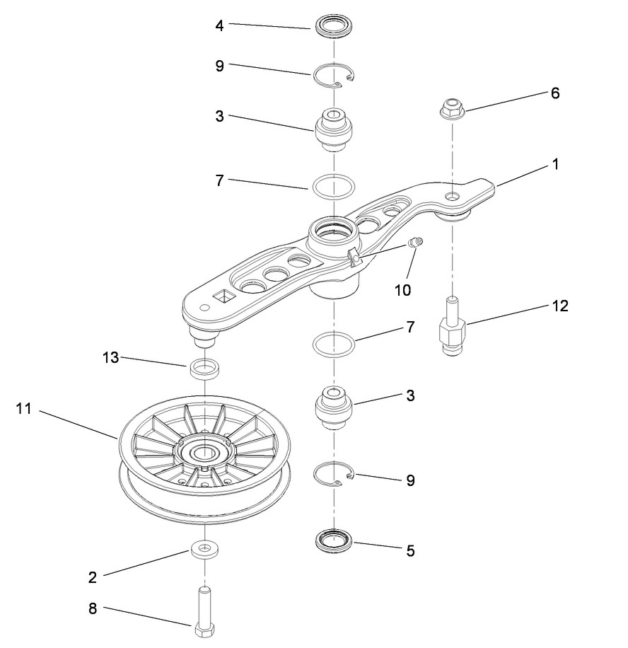 Genuine Toro 109-8076 Pump Idler Pulley Z Master - Image 5