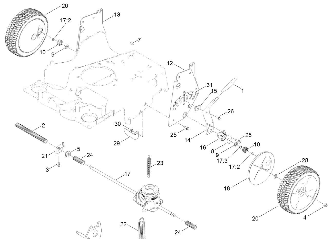 Genuine Toro 120-5208 Rear Spring Arm Height Adjustment for 30" TimeMasters - Image 4