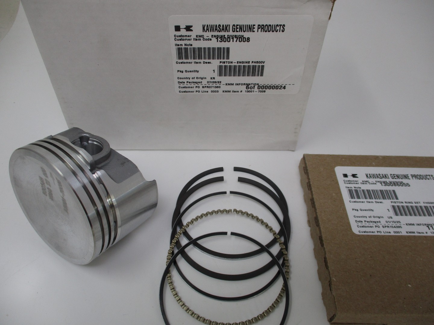 Genuine Kawasaki 13001-7008 Piston & Rings STD 13008-6055 FH451V FH500V FH531V - Image 3