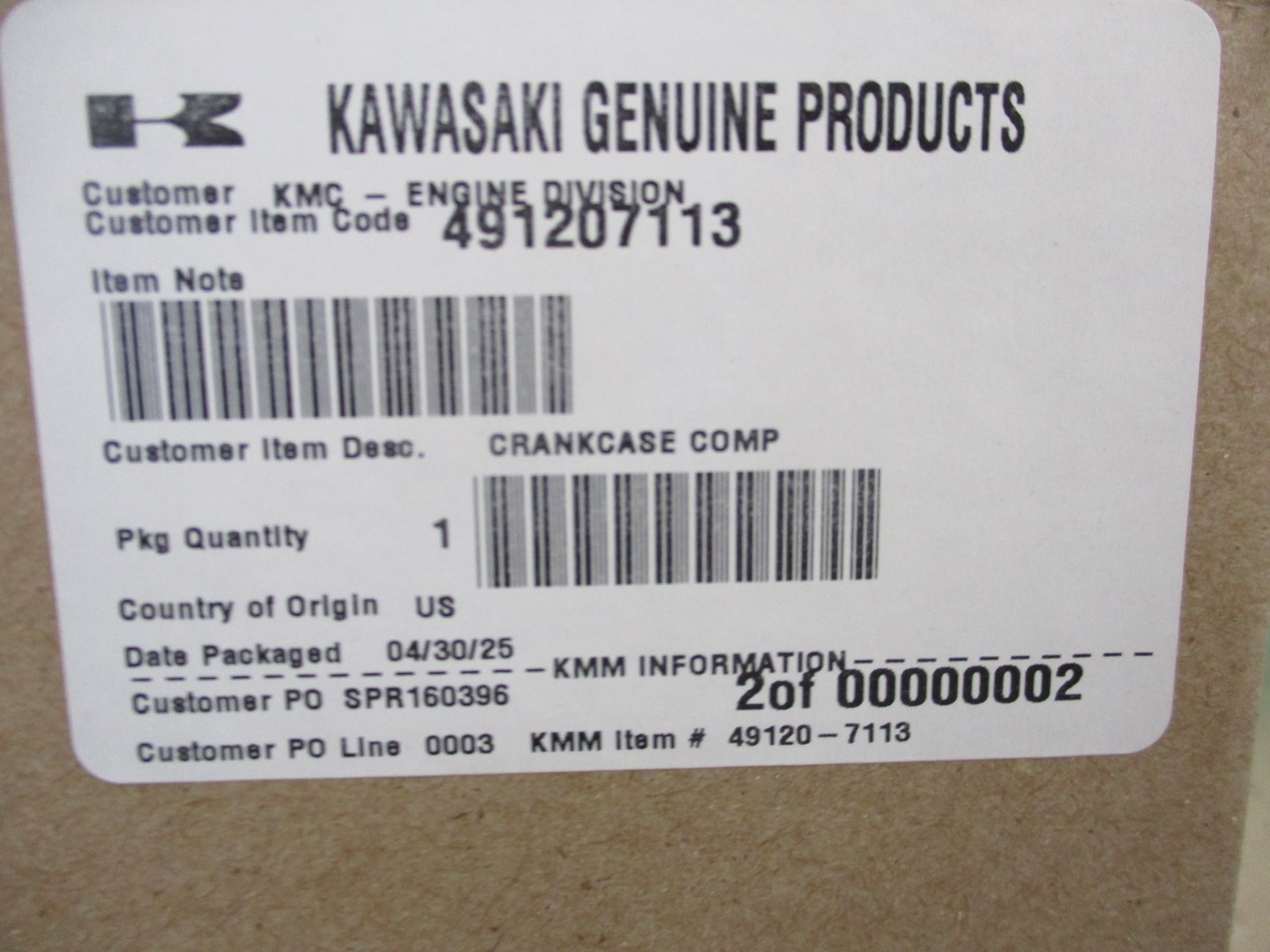 Genuine Kawasaki 49120-7113 Crankcase FH541V FH580V - Image 7