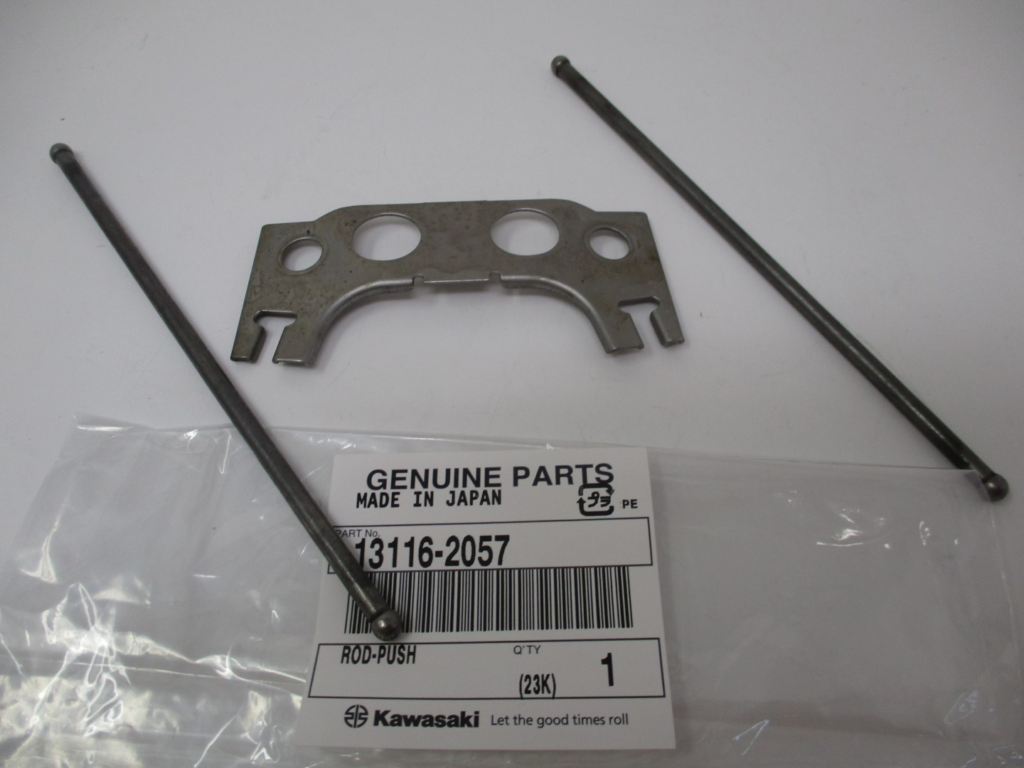 2 Genuine Kawasaki 13116-2057 & 13070-7001 Push Rods Guide FD590D FD611V FD620D - Image 4