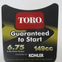 Genuine Toro 120-9464 Recycler Decal 6.75 149cc Kohler Engine