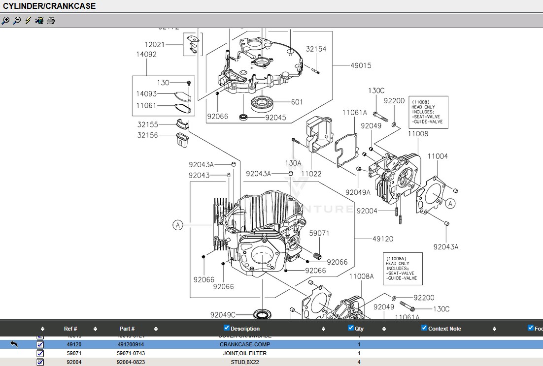 Genuine Kawasaki 49120-0914 Crankcase FXT00V 49120-0907 1000 - Image 7