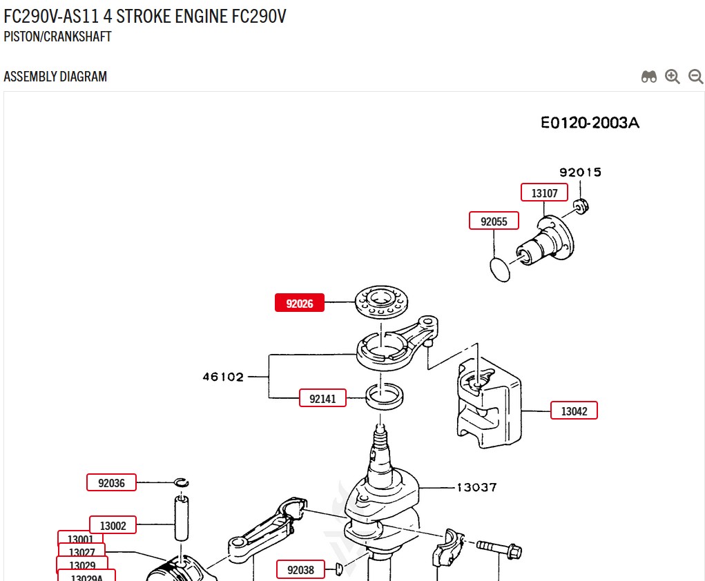 Genuine Kawasaki 92026-2052 Crankshaft Spacer FC290V FE250D FE290D FE290R - Image 4
