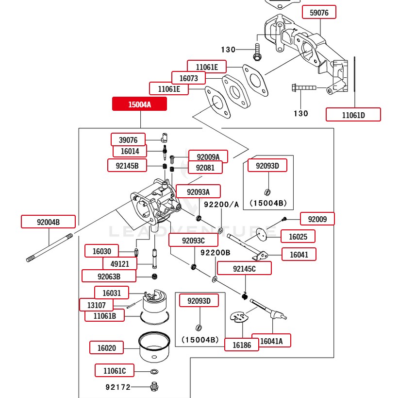 Genuine Kawasaki 15004-1078 15004-0823 Carburetor FS481V - Image 7